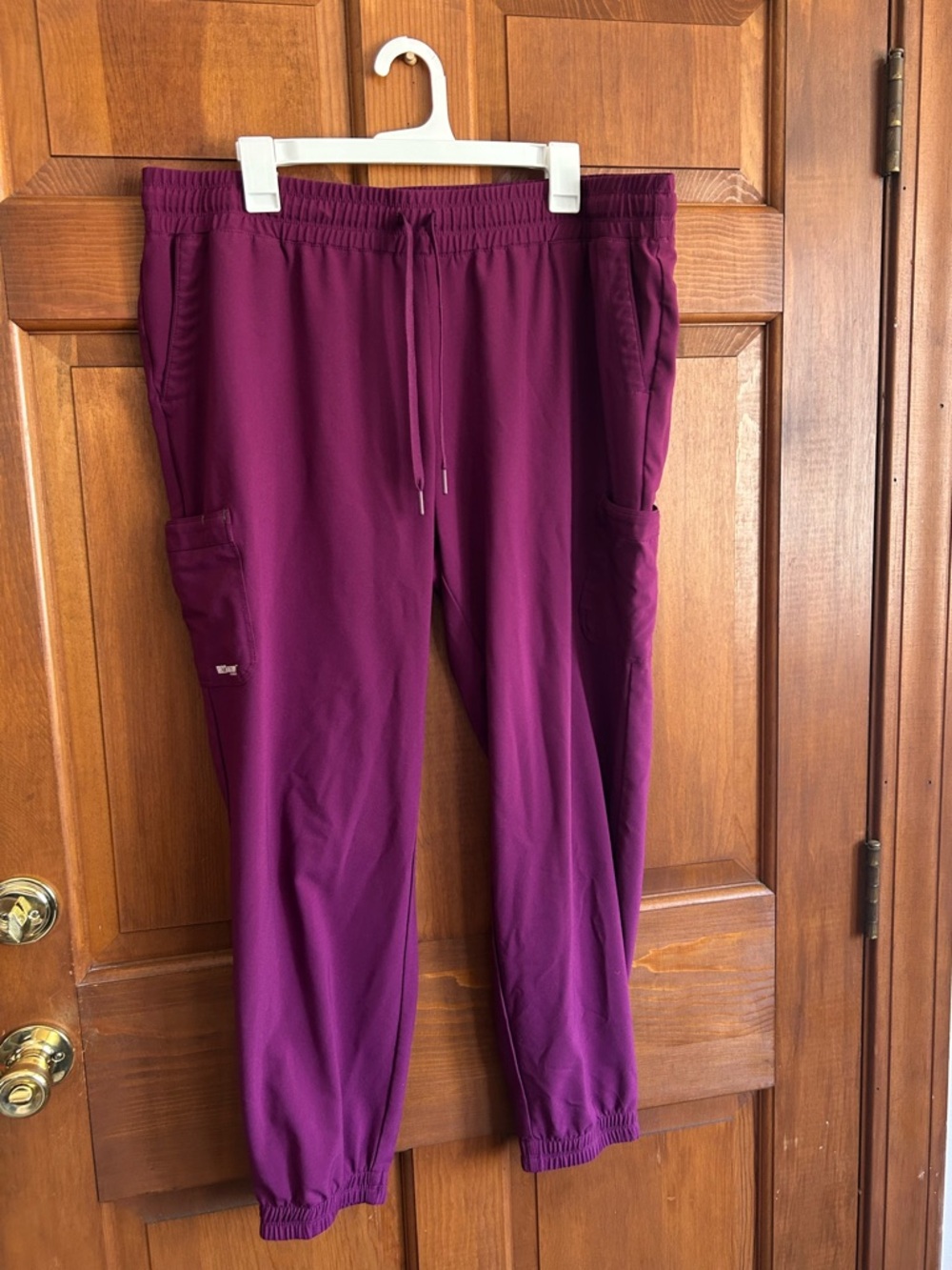 Grey's Anatomy Wine Cargo Jogger Scrub Pants